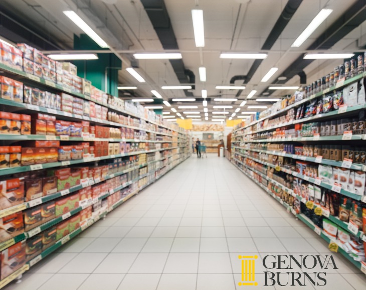 Aisle of food store